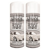 2X Auto Extreme White Gloss Spray Paint 400ml Spray Paint